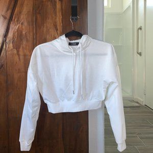 White cropped sweatshirt